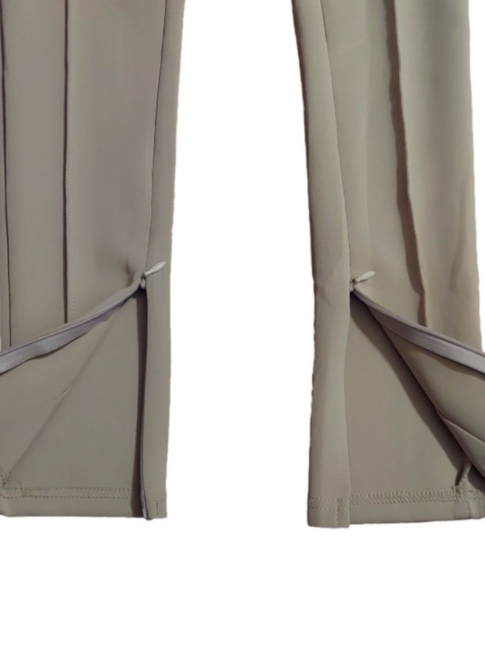 Manière De Voir Beige Neoprene Pintuck Leggings XS High Waist - Picture 14 of 16